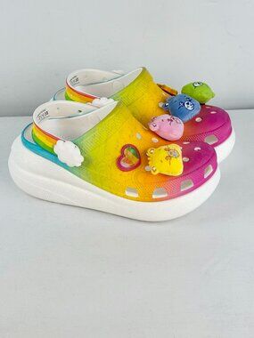 Men's 4 Women's 6 - Crocs Care Bears Crush Clog Light-Up Rainbow